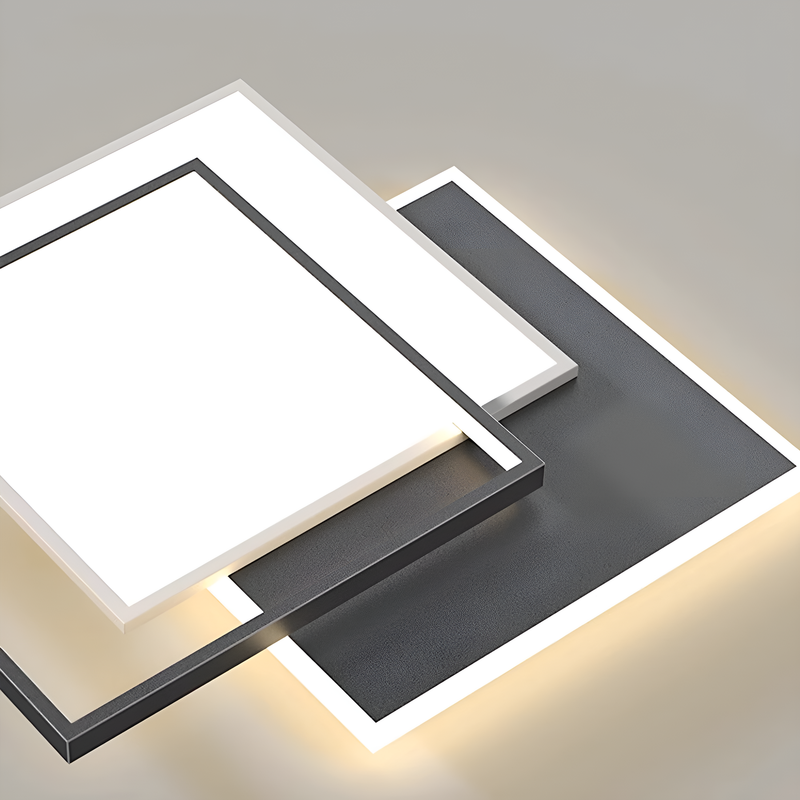 Стельовий світлодіодний світильник з пультом Geometry Black + White 74W LED 250431-100004616