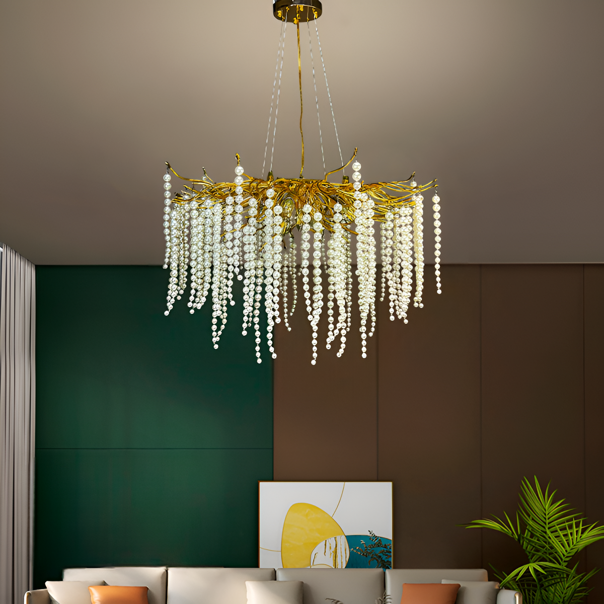 Люстра Tree D-60cm / D-80cm Gold + Clear 250488-100004539