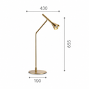 Настільна лампа золота Н - 65,5 cm Led 6,5W 3000K Gold Cassey 260840-100008759