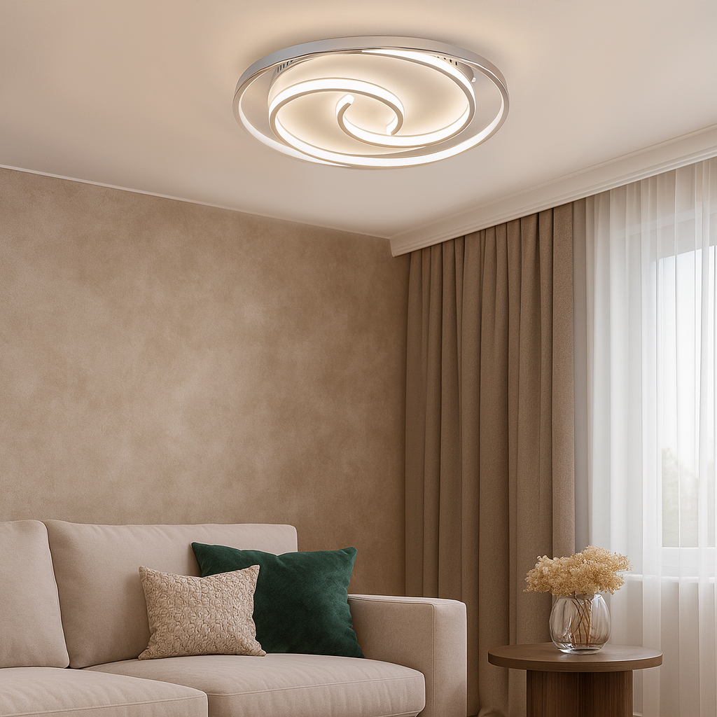 Стельова люстра біла світлодіодна L-50 cm Led 75W White Double Geometry Oval 250964-100006154