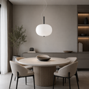 Підвісний білий світильник D-24 cm / 30 cm Led 6W / 9W White+ Black Former ball 260658-100008277