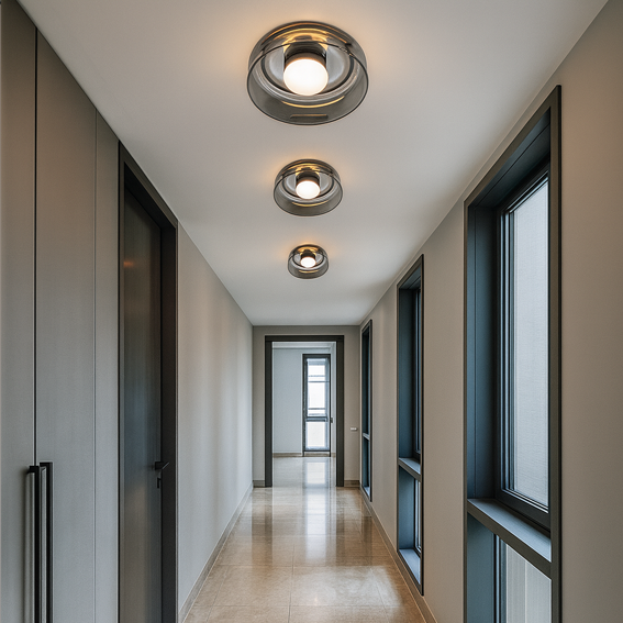 Стельовий світильник з димчастим плафоном D-23 cm Led 5W Smoke Dome Lamp 251036-100006404