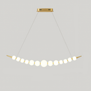 Люстра золота підвісна з круглими плафонами L-110 cm Led 24W White Pearl Arc 251118-100006509