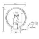 Настільна лампа з оригінальним плафоном H-33 cm Led 4W Black Owl 260240-100007503