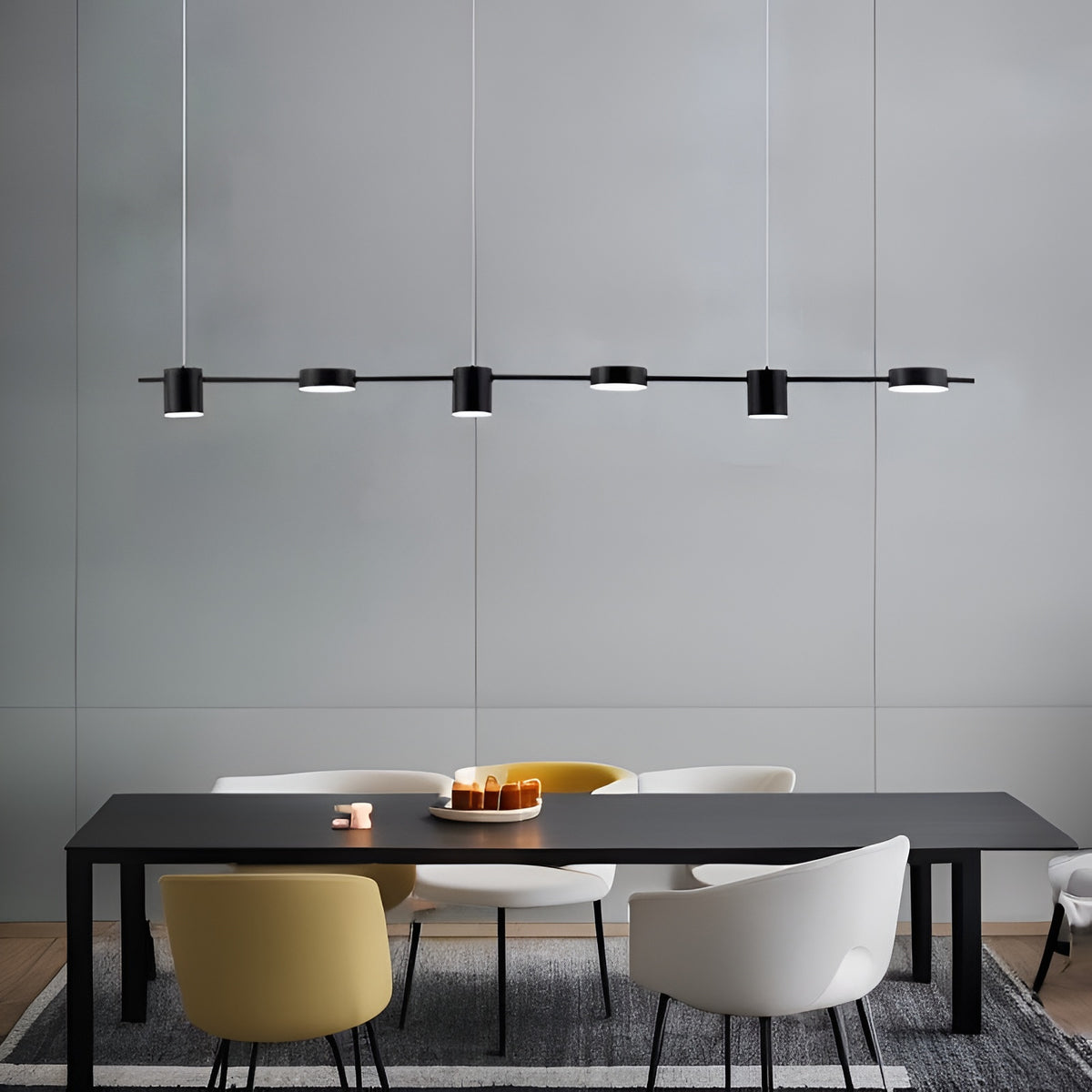 Люстра видовжена чорна L-150 cm Led 48W 3000K-6000K Black Ray Boshi 240622-100003417