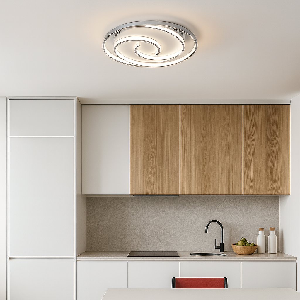 Стельова люстра біла світлодіодна L-50 cm Led 75W White Double Geometry Oval 250964-100006154