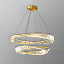 Люстра Double Spir Crystal Rings 60 cm + 40 cm Gold 250676-100005148