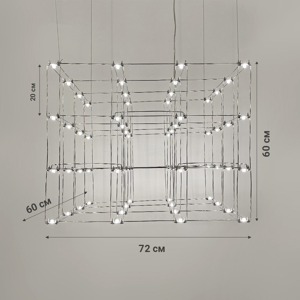 Підвісні світильники Rain lamp H(max) 2300 Led 43W L720 / L1000 / L1200 Chrome 250218-100004198