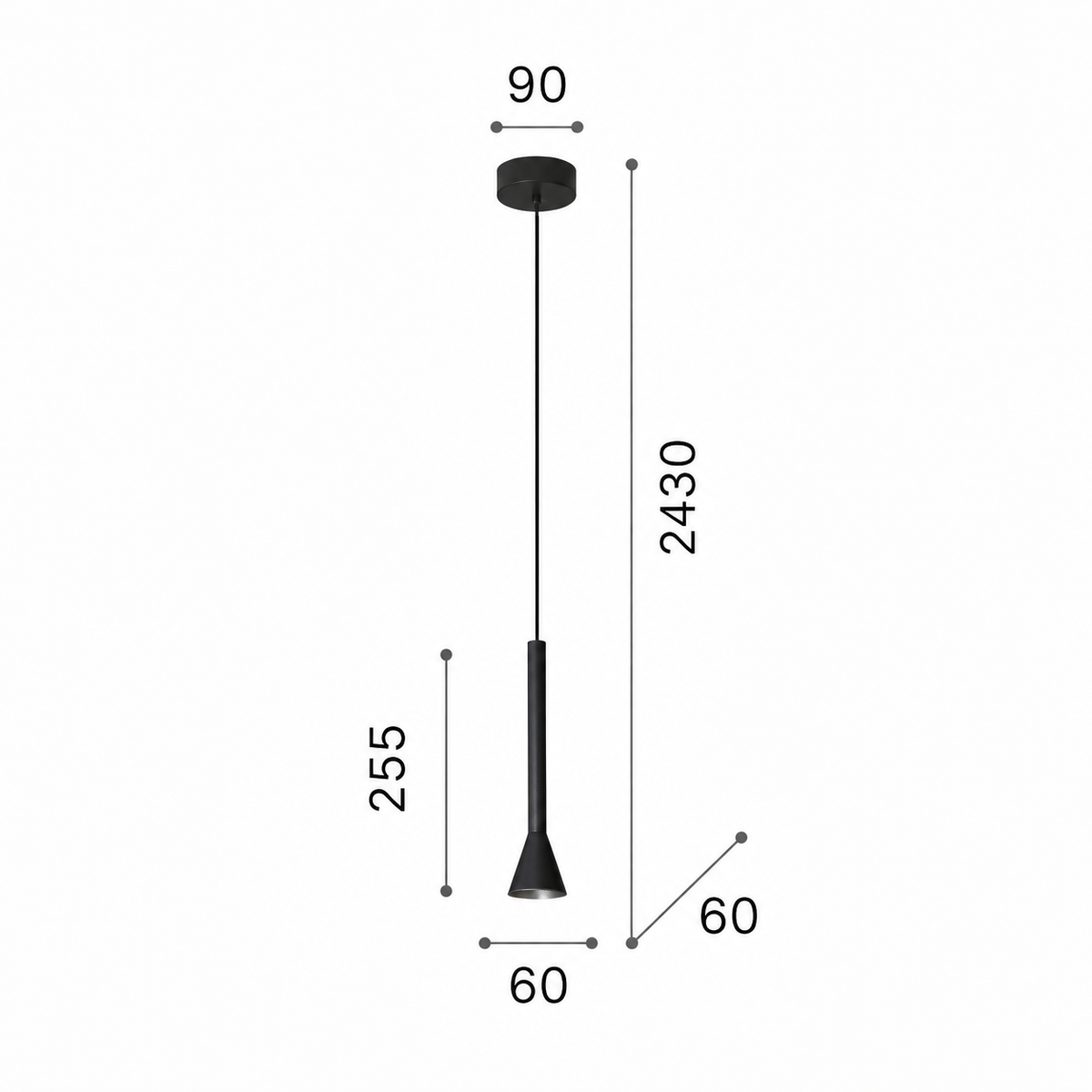 Підвісний світильник золотий Н - 25,5 cm Led 7W 3000K Gold Cassey 260840-100008760