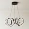 Люстра чорна підвісна D-50 cm / 70 cm Led 42W / 62W Curly ring titanium black 251018-100006284