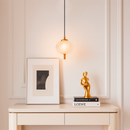 Підвісний світильник золотий з бежевим прозорим плафоном W-15 cm Led 5W Beige clear Colours 250931-100006119