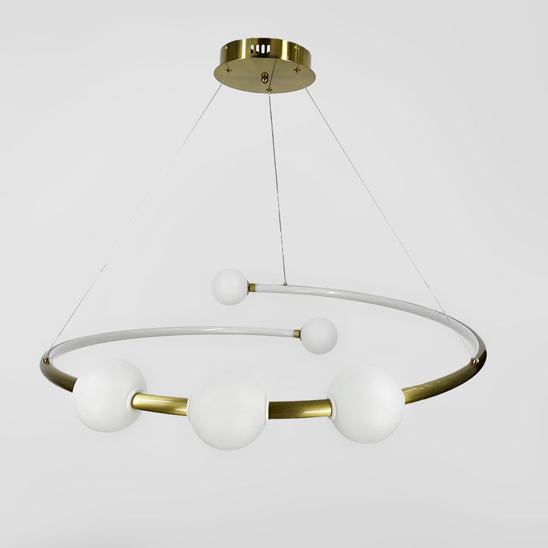 Люстра Pearl halves D-80 см 55W 3000K-4000K-6000K Gold+White 231118-100002840