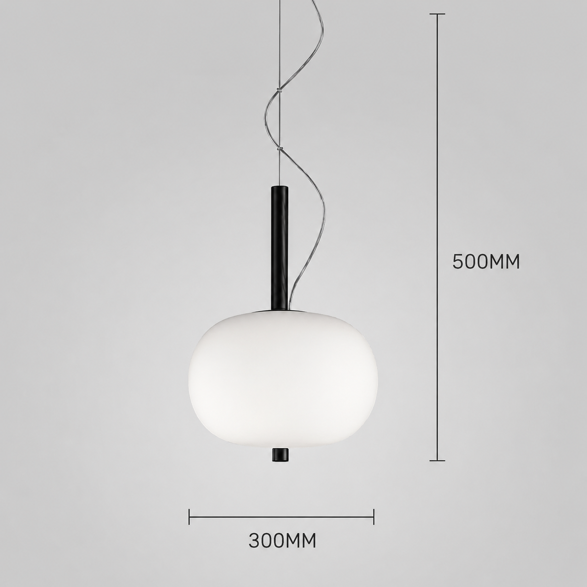 Підвісний білий світильник D-24 cm / 30 cm Led 6W / 9W White+ Black Former ball 260658-100008277