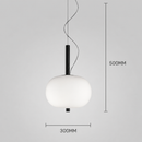 Підвісний білий світильник D-24 cm / 30 cm Led 6W / 9W White+ Black Former ball 260658-100008277