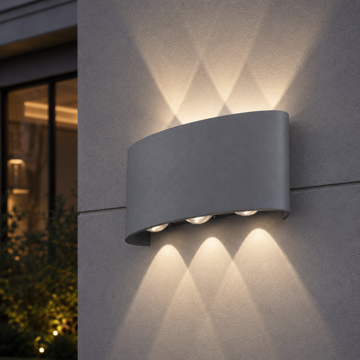 Настінний сірий вуличний світильник Led 6W IP54 3000K Grey Delia 260619-100008187
