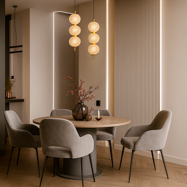 Підвісний світильник золотий з бежевим прозорим плафоном W-15 cm Led 13W Beige clear Colours 250931-100006121