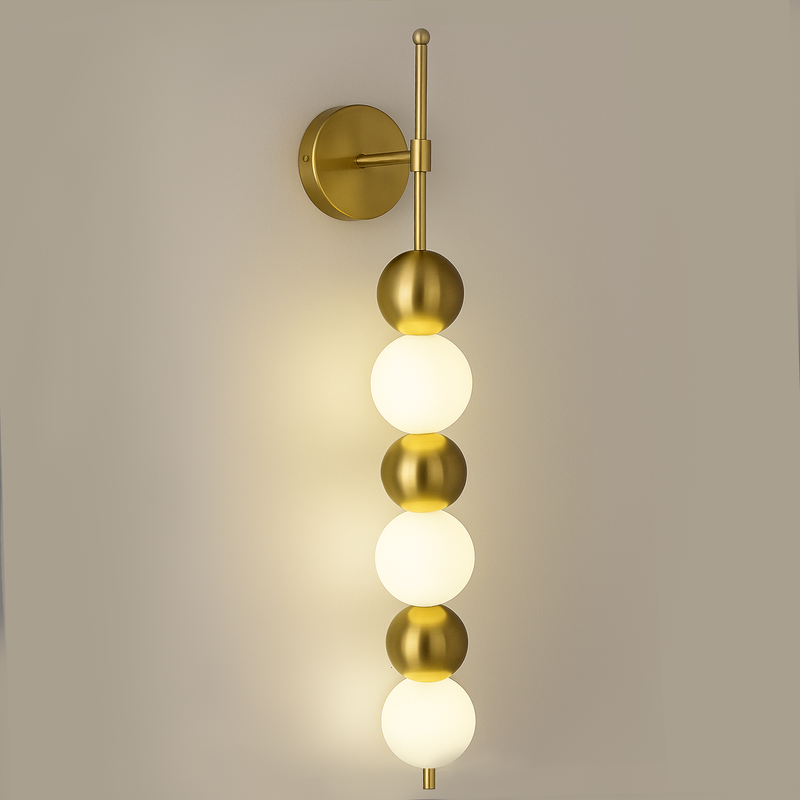 Настінний світильник H-85cm Led Gold+White Bead Pearl 251118-100006512
