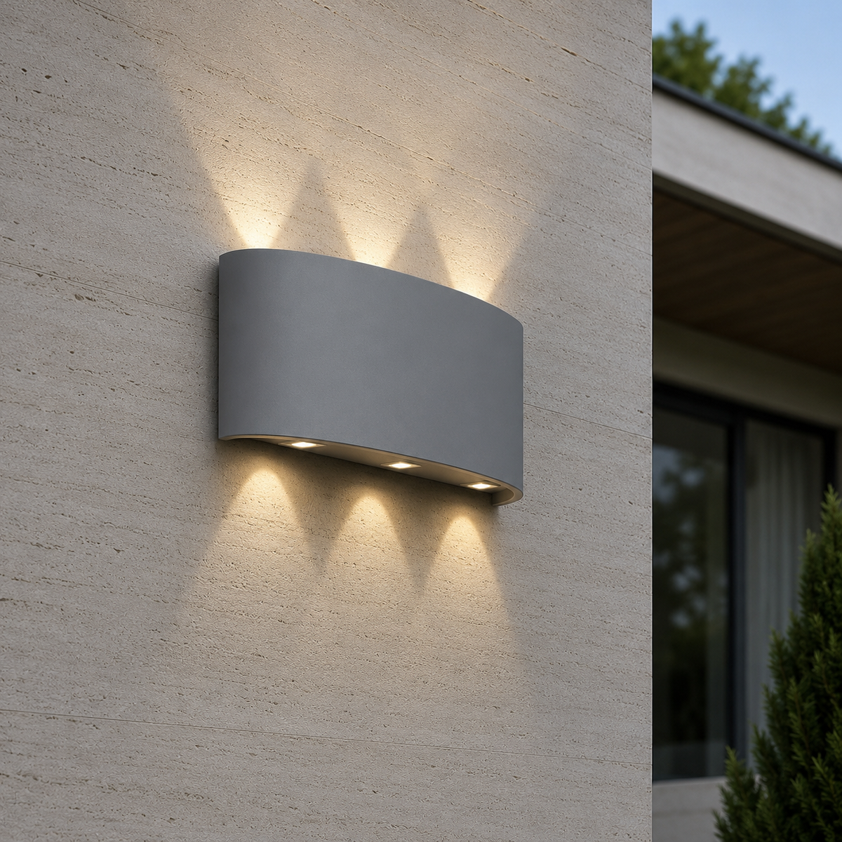 Настінний сірий вуличний світильник Led 6W IP54 3000K Grey Delia 260619-100008187