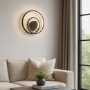 Настінний світильник чорний D-25 cm Led 15W Black Twin Circle 251040-100006402