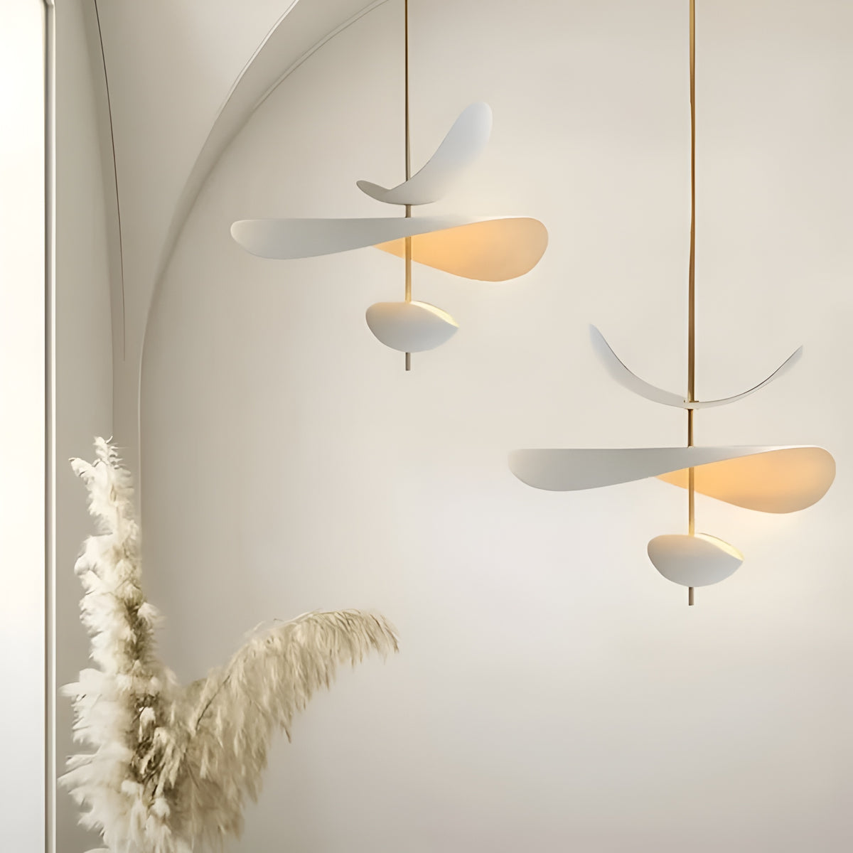 Люстра біла з пелюстками D-40 cm / D-60 cm Led 4000K White Flower 250918-100002038