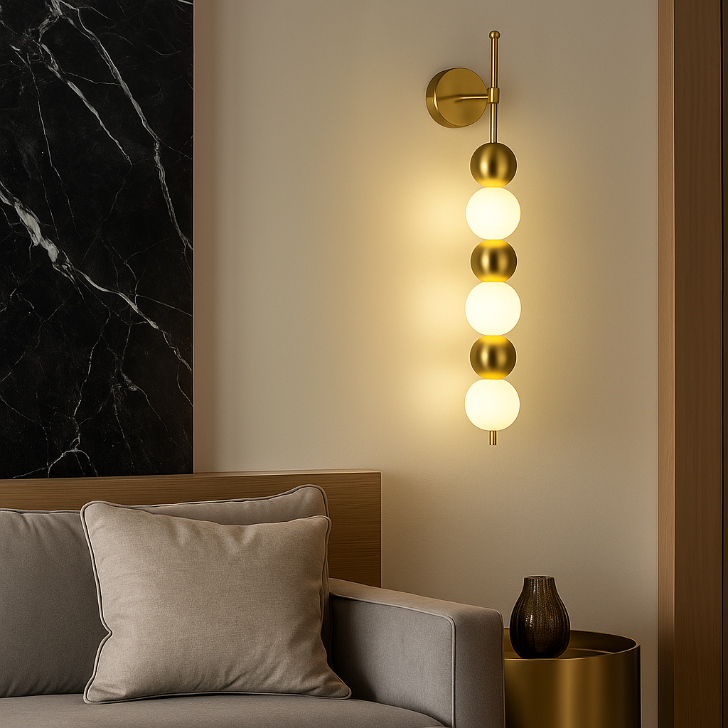 Настінний світильник золотий H-75 cm Led 28W 4000K Gold+White Bead Pearl 251118-100006512