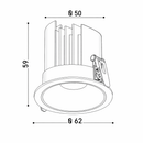 Білий врізний точковий світильник D-6,2 cm White Round Led 7W 260328-100007664