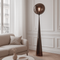 Торшер сірий димчастий з плафоном органічної форми H-155 cm E27 Smokey Grey Melt plazma floor lamp 250931-100006062