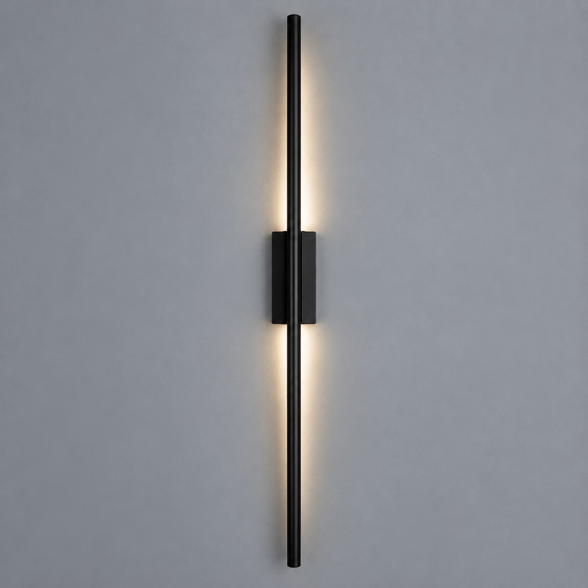 Світильник чорний настінний 2 розміри L-60cm/L-80 cm Led 6W/10W Black Pipe Line Square 251222-100006924