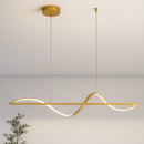 Люстра золота видовжена підвісна L-120 cm Led Gold Line Wave Hiea Led 251088-100006466