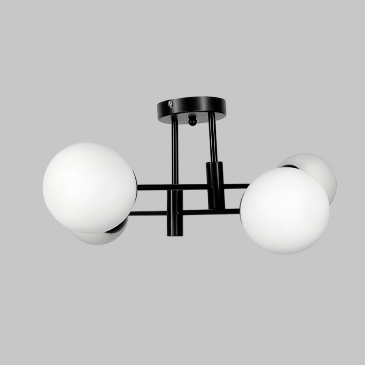 Люстра Faro Bollo L-60cm Е27х4 Black 250518-100004867