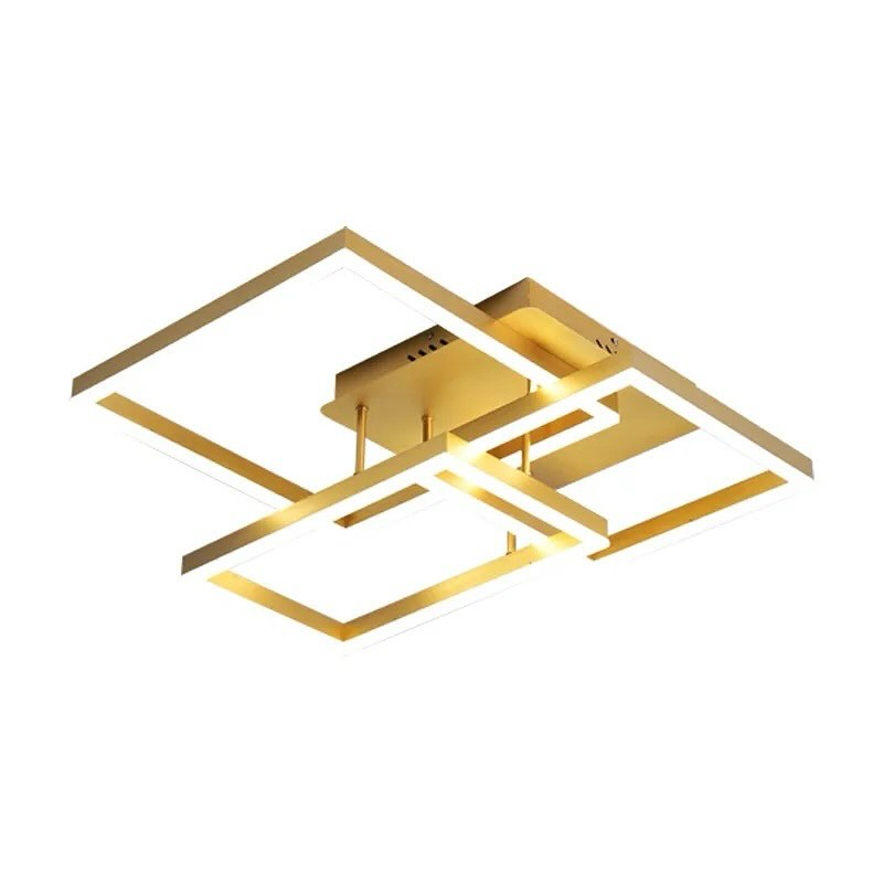 Люстра стельова з пультом Squares and rectangle L-73 Led 120W 3000K-6000K Silver / Gold / Coffee / White 240419-100003235