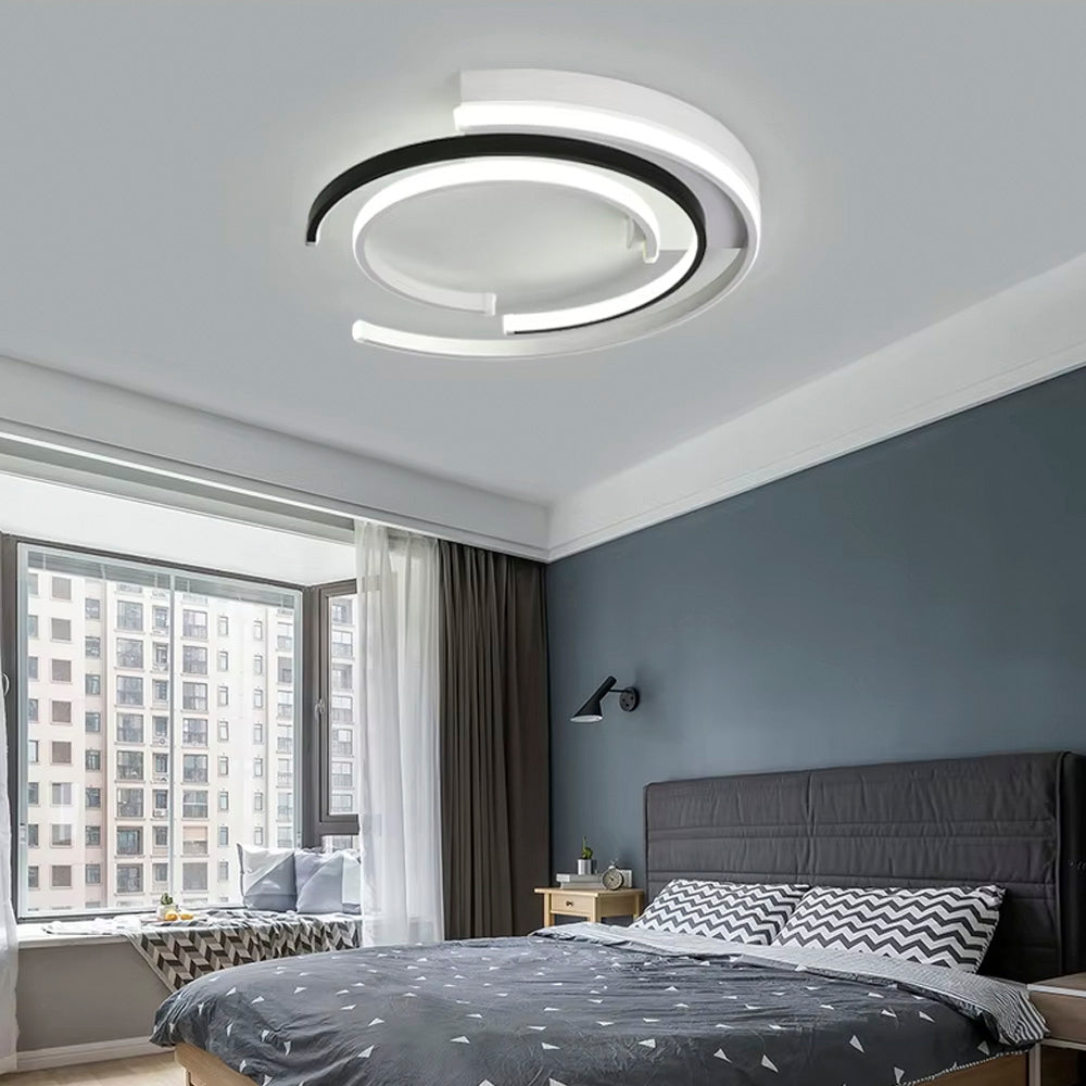 Стельовий світильник з пультом Geometry D500 Led 53W 3000K 4000K 6000K Black + White 250218-100004166