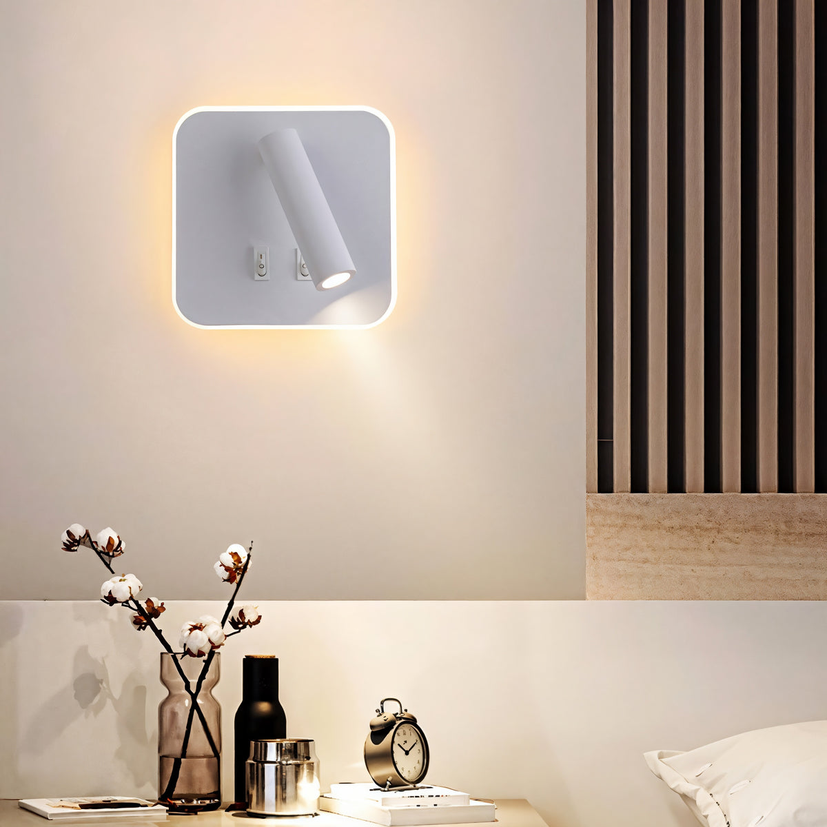 Бра з вимикачем на корпусі Bun tune 10W L-14 cm 4000К White 250476-100004343