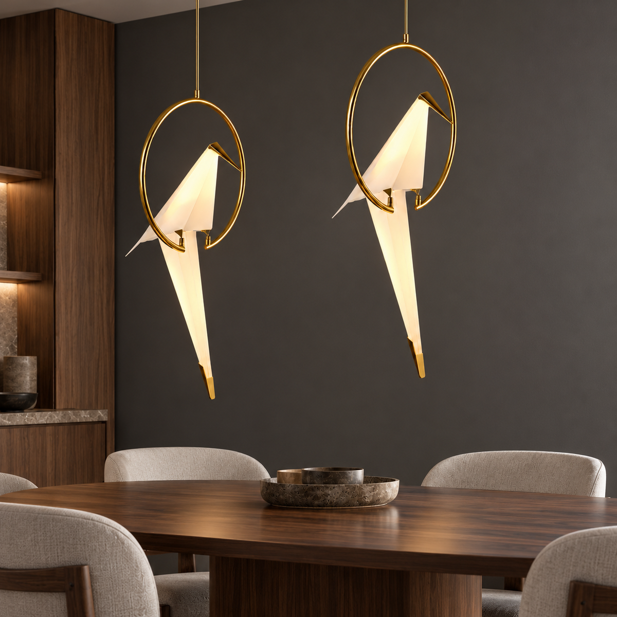 Підвіс Birds Perch circle Н-65 cm 3000К Gold + White 231118-100002730