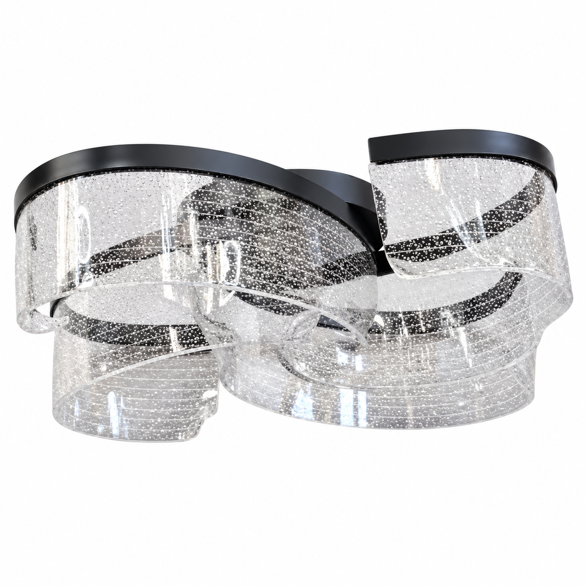 Стельова люстра чорна L-51 cm Led 44W 3000K-6000K Black Aurora 261035-100009054