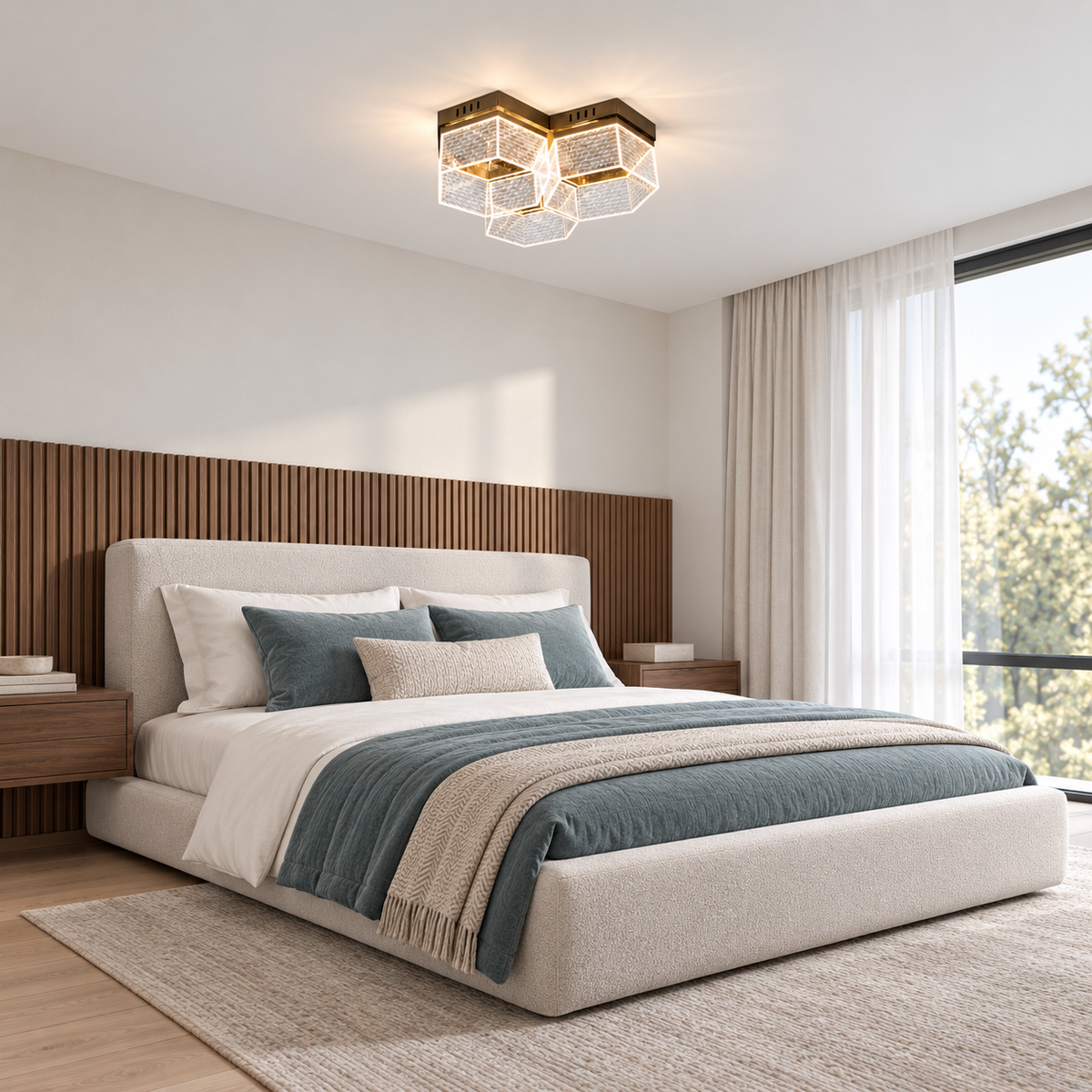 Стельова люстра золота L-44 cm Led 3000K-6000K Gold Aurora 261035-100009060