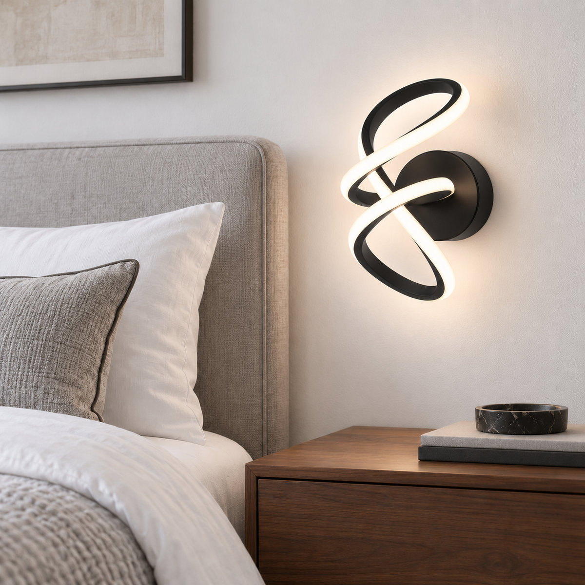 Настінний світильник чорний H-29 cm Led Black Infinity 261019-100009080