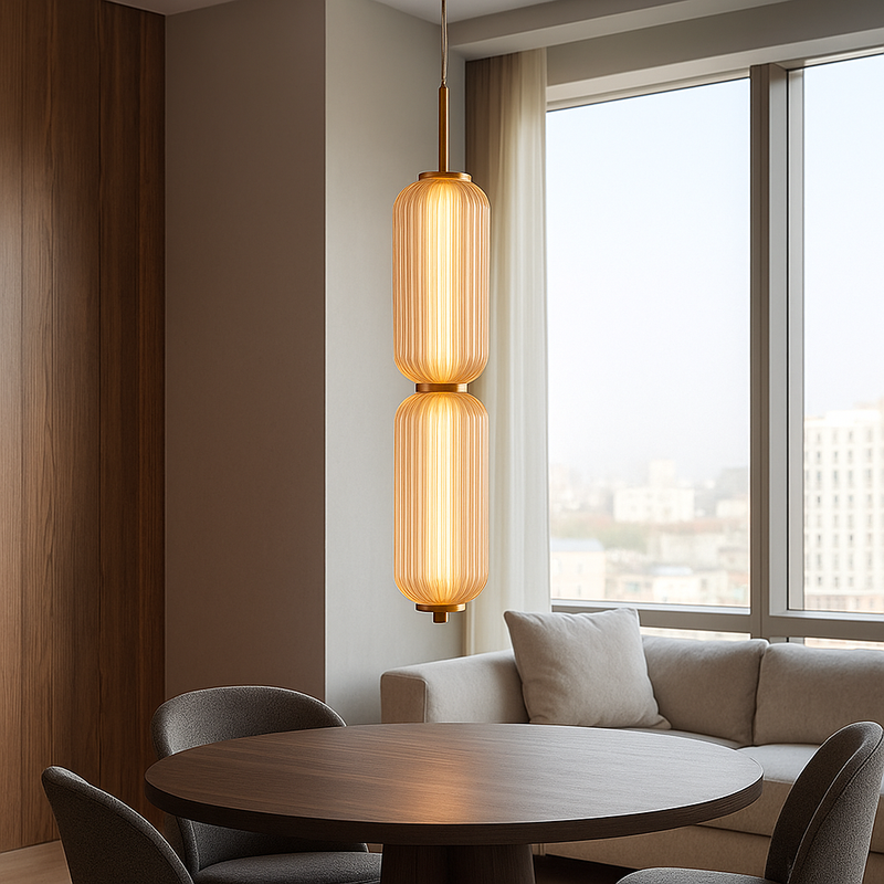 Світильник золотий підвісний з бежевим прозорим плафоном H-67 cm Led 70W Gold Beige clear Colours 250931-100006137