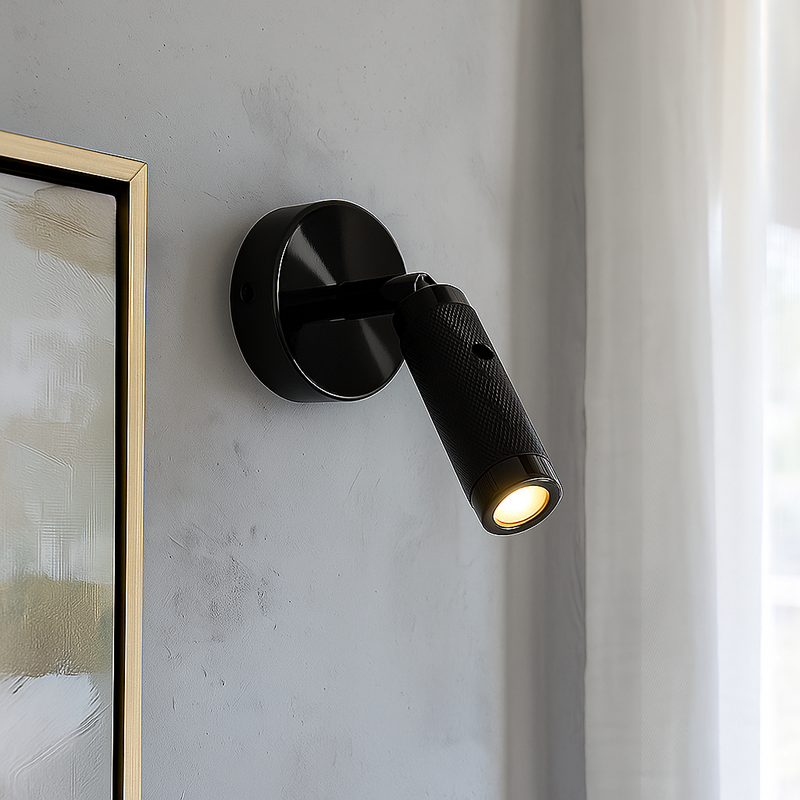 Бра з вимикачем на корпусі Black Sella H-14 cm Black 230336-100001450