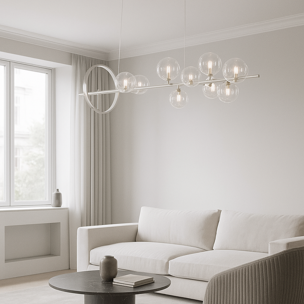 Люстра підвісна Bubbles L-120cm Led+G9x10 Silver 250635-100005163