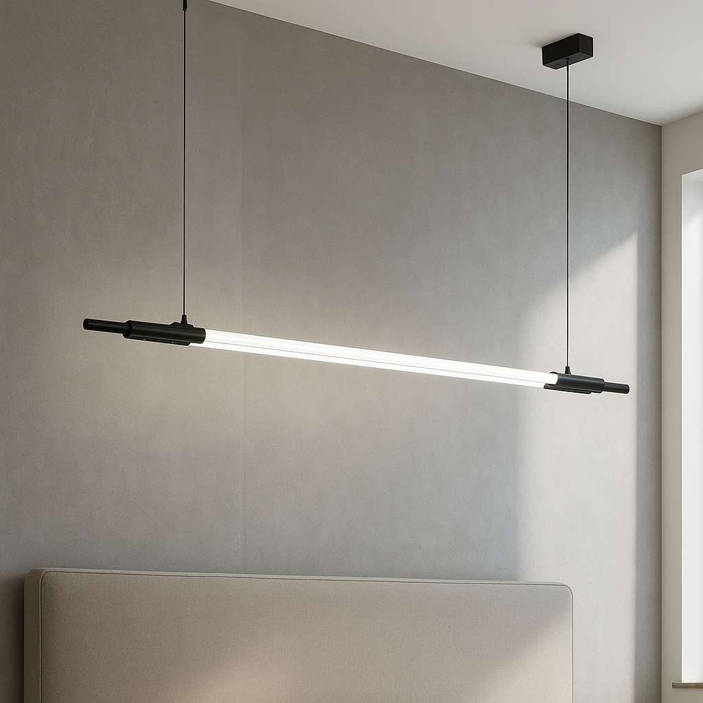 Підвісна люстра трубчаста L-90/110/130 cm Led Black+White Tube 251018-100006282