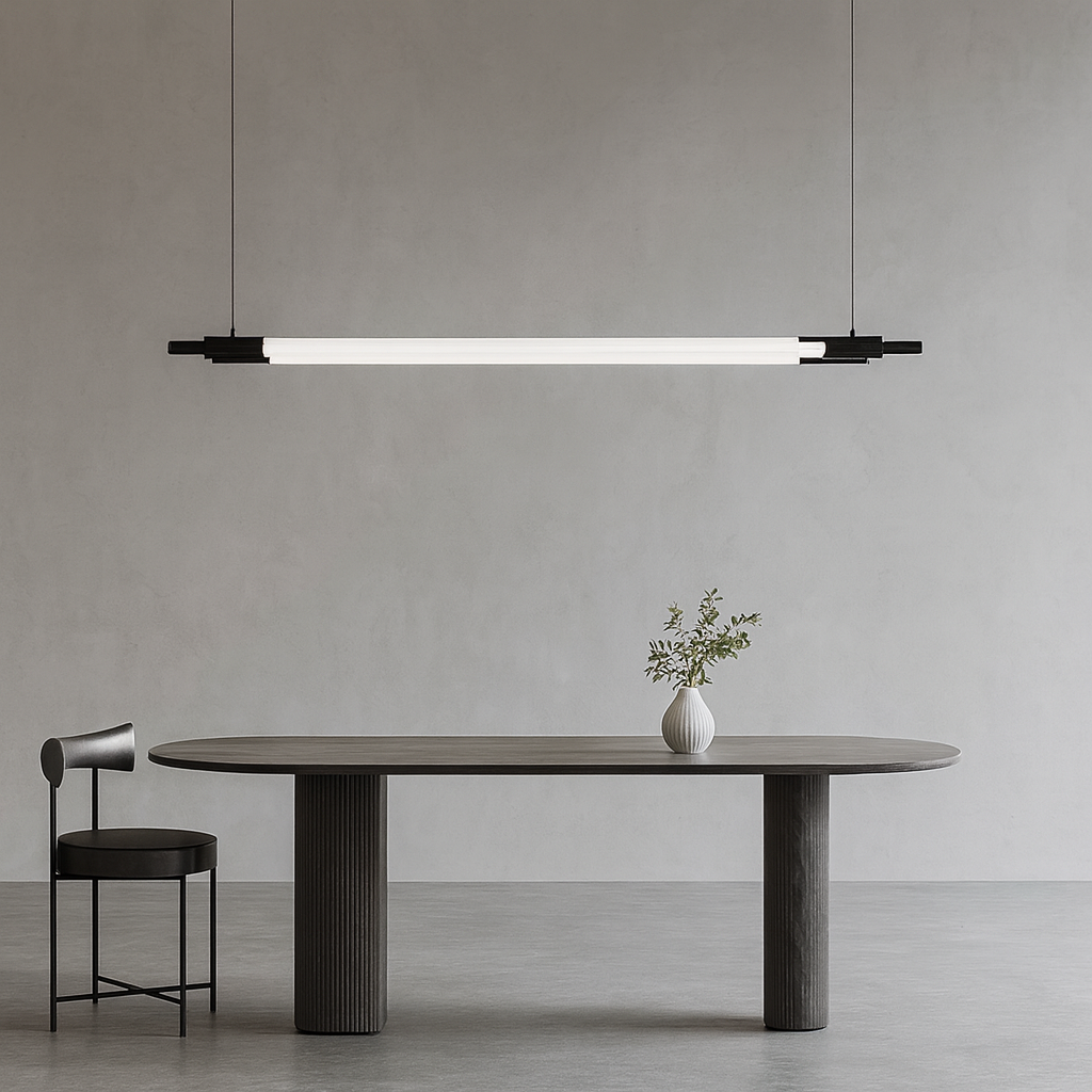 Підвісна люстра трубчаста L-90/110/130 cm Led Black+White Tube 251018-100006282