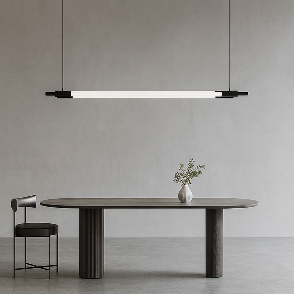 Підвісна люстра трубчаста L-90/110/150 cm Led Black+White 251018-100006282