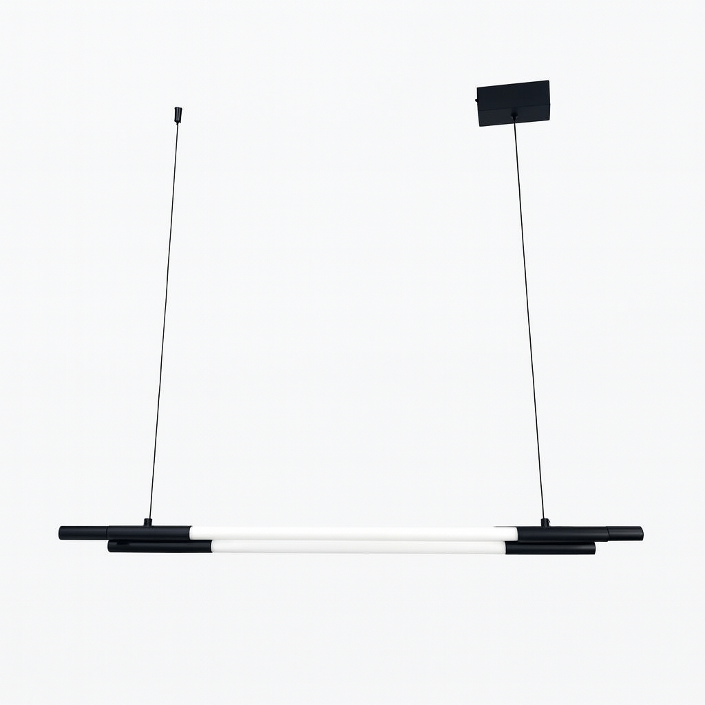 Підвісна люстра трубчаста L-90/110/130 cm Led Black+White Tube 251018-100006282