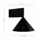 Настінний світильник чорний H-13 cm D-12 cm Led 4W 4000K Black Cone 260618-100008094