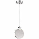 Підвіс срібний з прозорим кришталевим плафоном Led 5W 3000K Coin Chrome 260322-100007653