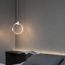 Підвіс срібний з прозорим кришталевим плафоном Led 5W 3000K Coin Chrome 260322-100007653