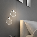 Підвіс срібний з прозорим кришталевим плафоном Led 5W 3000K Coin Chrome 260322-100007653