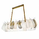 Підвісні люстри D-60 cm / D-80 cm E14 Gold Flowers 260618-100008098