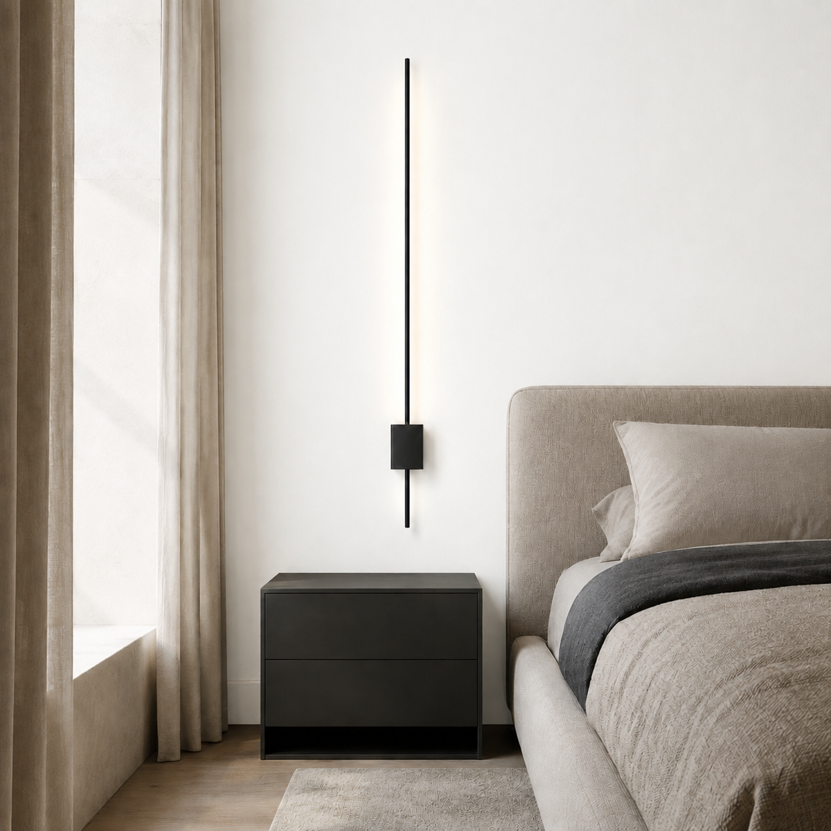Лінійне бра H-62.3 cm Led 20W 3000К Black Pipe line 260840-100008584